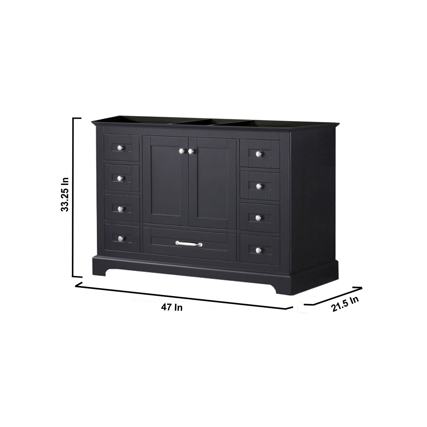 Dukes 48" Espresso Vanity Cabinet Only