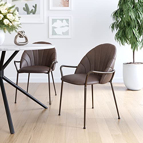 Zuo Modern Kurt Dining Chair, Espresso, Brown