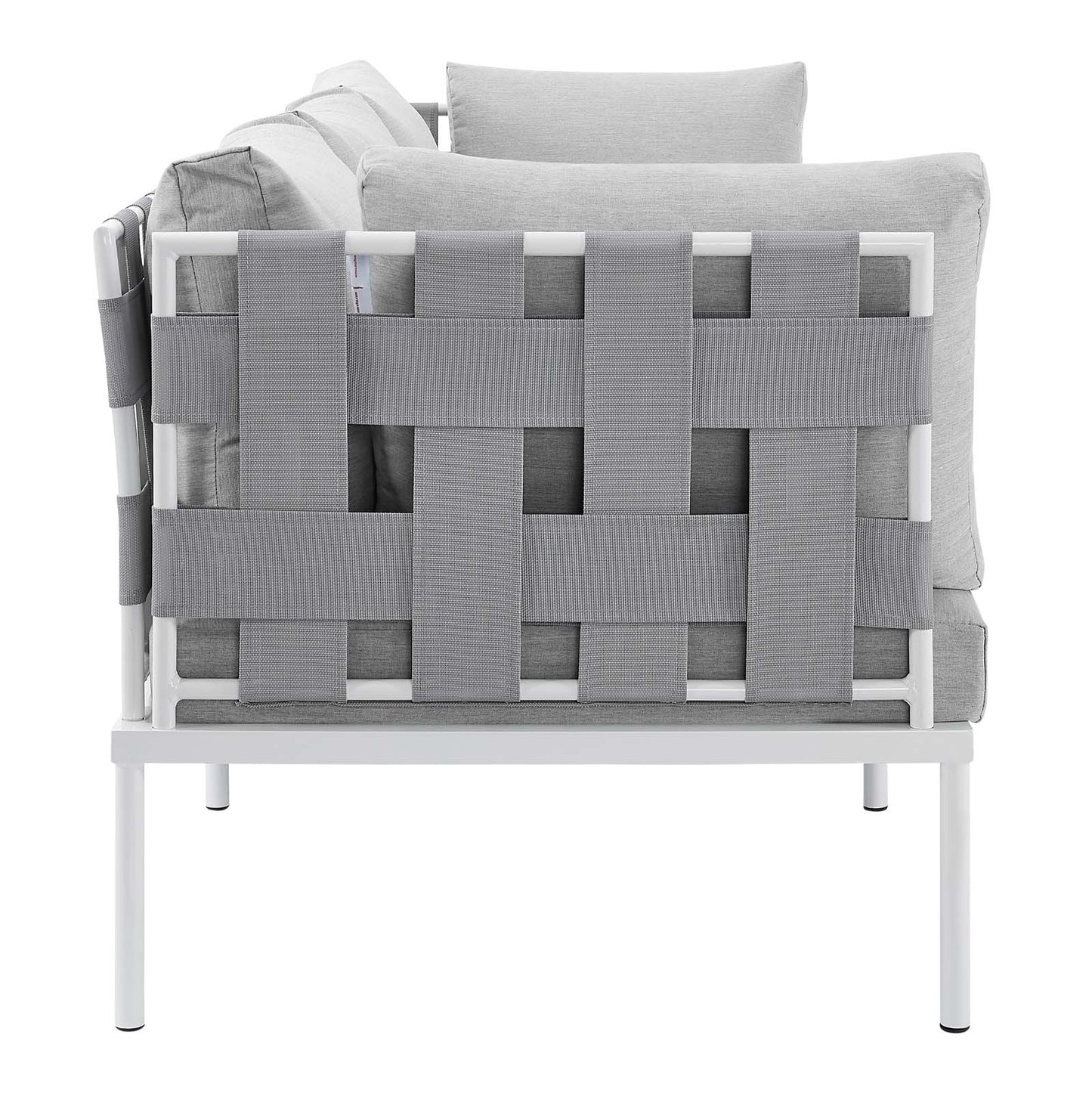 Modway EEI-4968-GRY-GRY Harmony Sunbrella Gray Outdoor Patio Aluminum Sofa