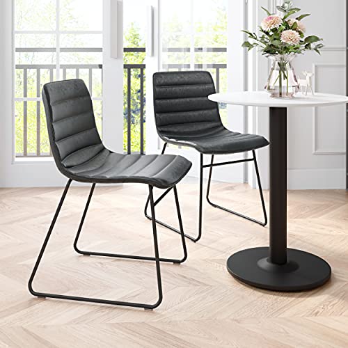 Zuo Modern Dining Chair (Set of 2) Vintage Black Jack