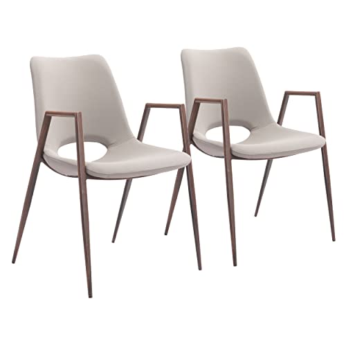 Zuo Modern Dining Chair (Set of 2) Beige Desi