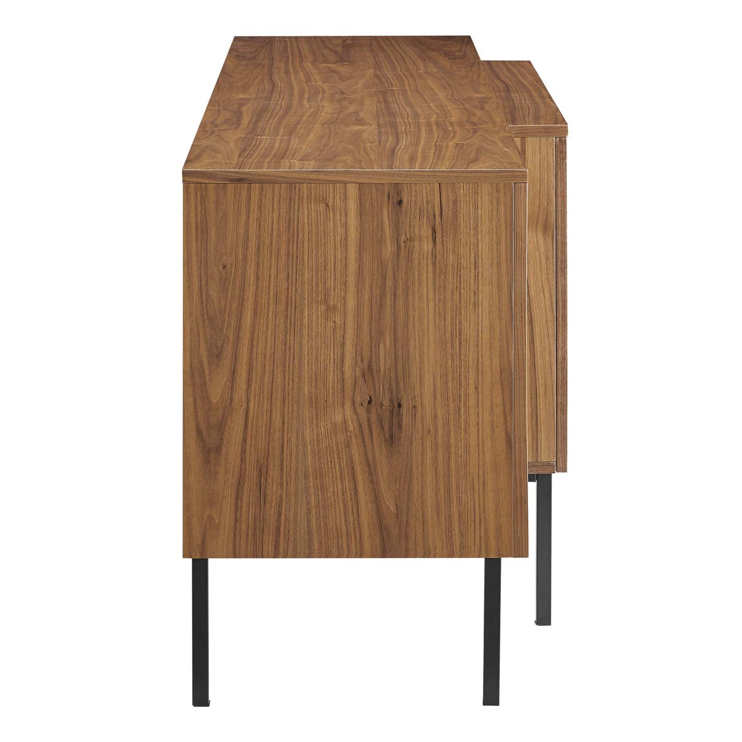 Modway Parker Wood Sideboard Credenza in Walnut