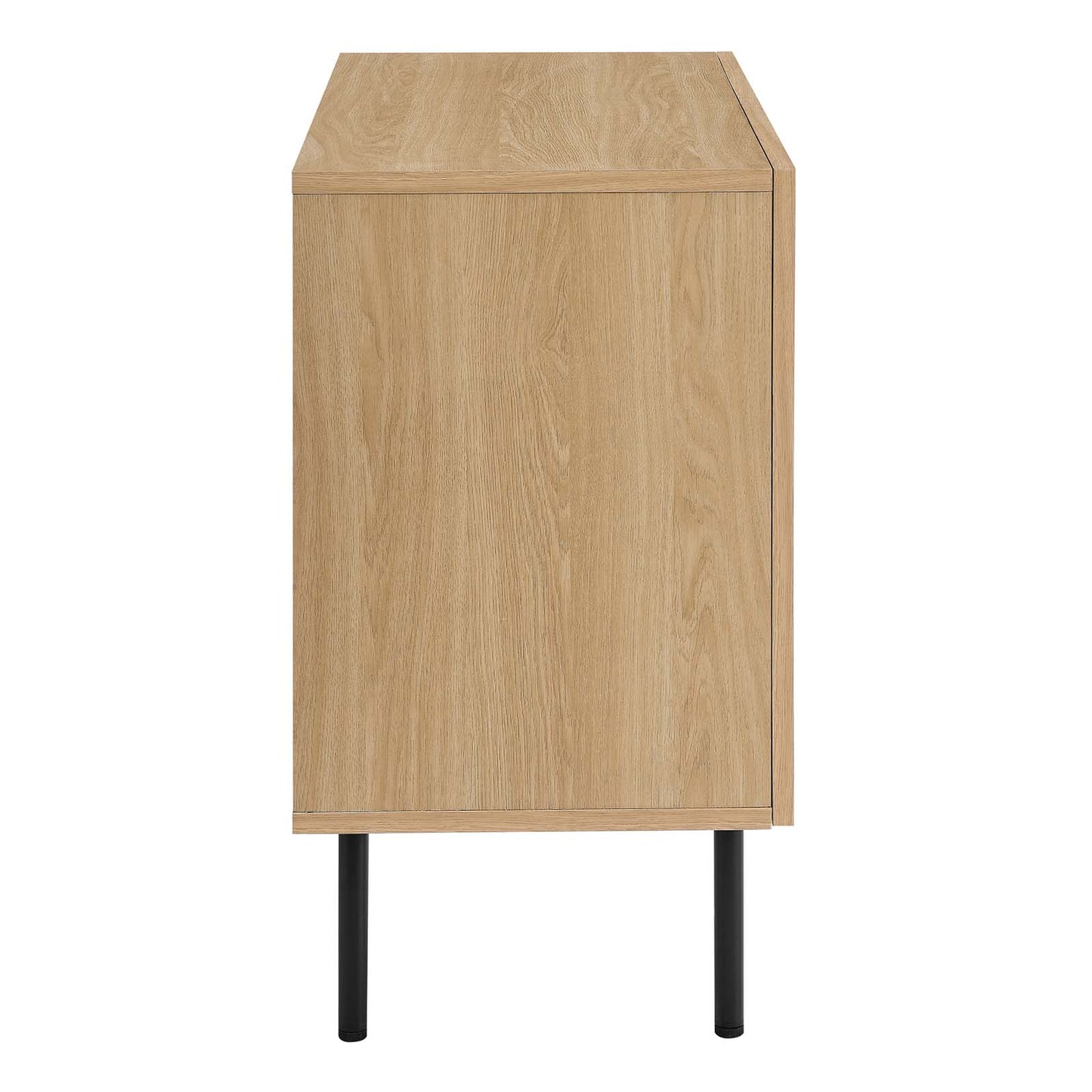 Modway Chaucer Modern Wood Grain Display Accent Cabinet in Oak