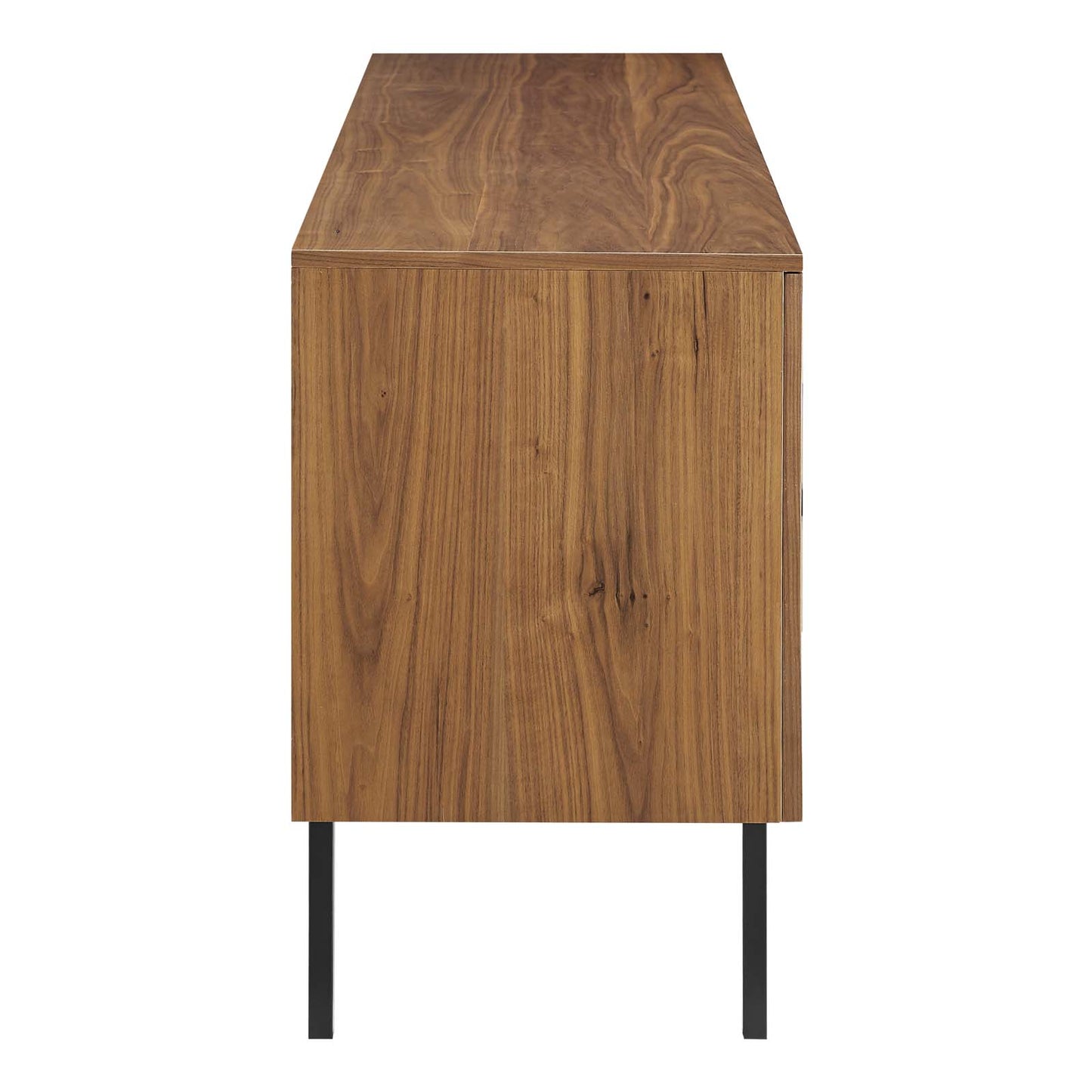 Modway Parker 73" Tall Wood TV Stand in Walnut