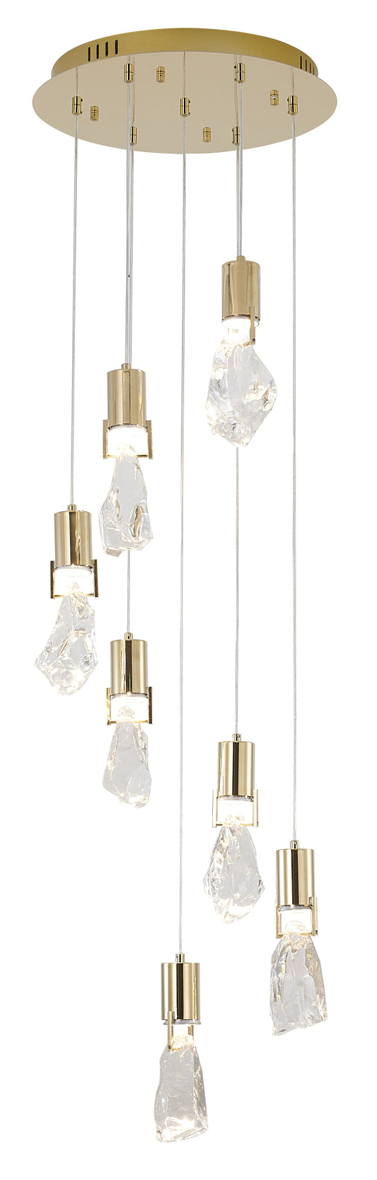 Brushed Gold Chandelier - MAT08C16G