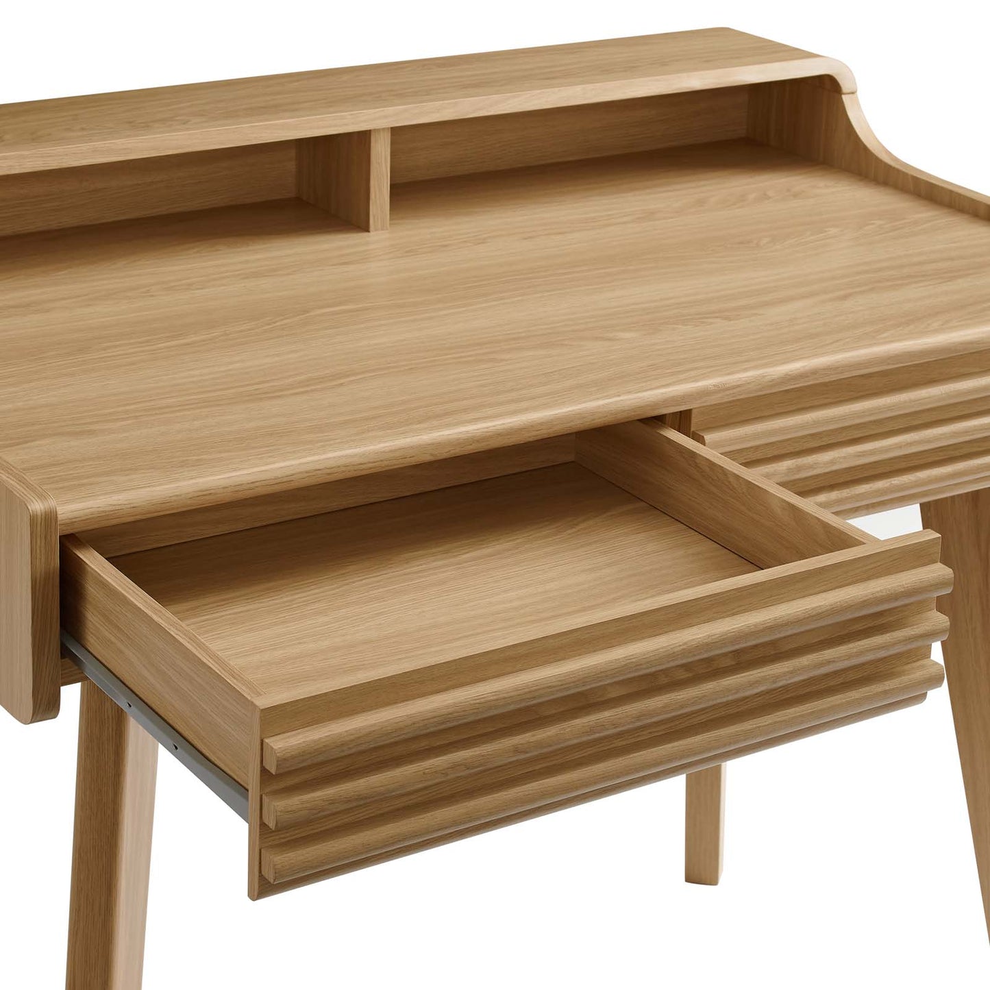 Modway Render Mid-Century Modern Writing Desk in Oak