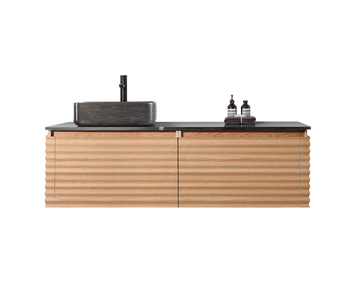 OCALA 60” MAPLE WALL MOUNT MODERN BATHROOM VANITY