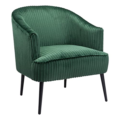Zuo Modern - Ranier Accent Chair Green - Modern - Seating - Steel, Plywood, Foam, 100% Polyester - Indoor - 31.1in Height