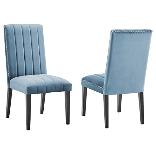 Modway Catalyst Performance Velvet Set of 2 Dining Side Chairs EEI-5081-LBU