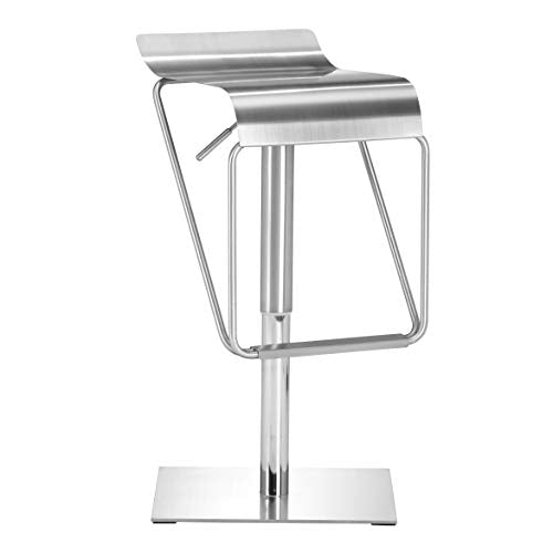 Zuo Modern - Dazzer Barstool Silver - Modern - Seating - Steel - Indoor - 31.9in Height