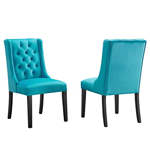 Modway Baronet Velvet Set of 2 Dining Chairs with Blue Finish EEI-5013-BLU