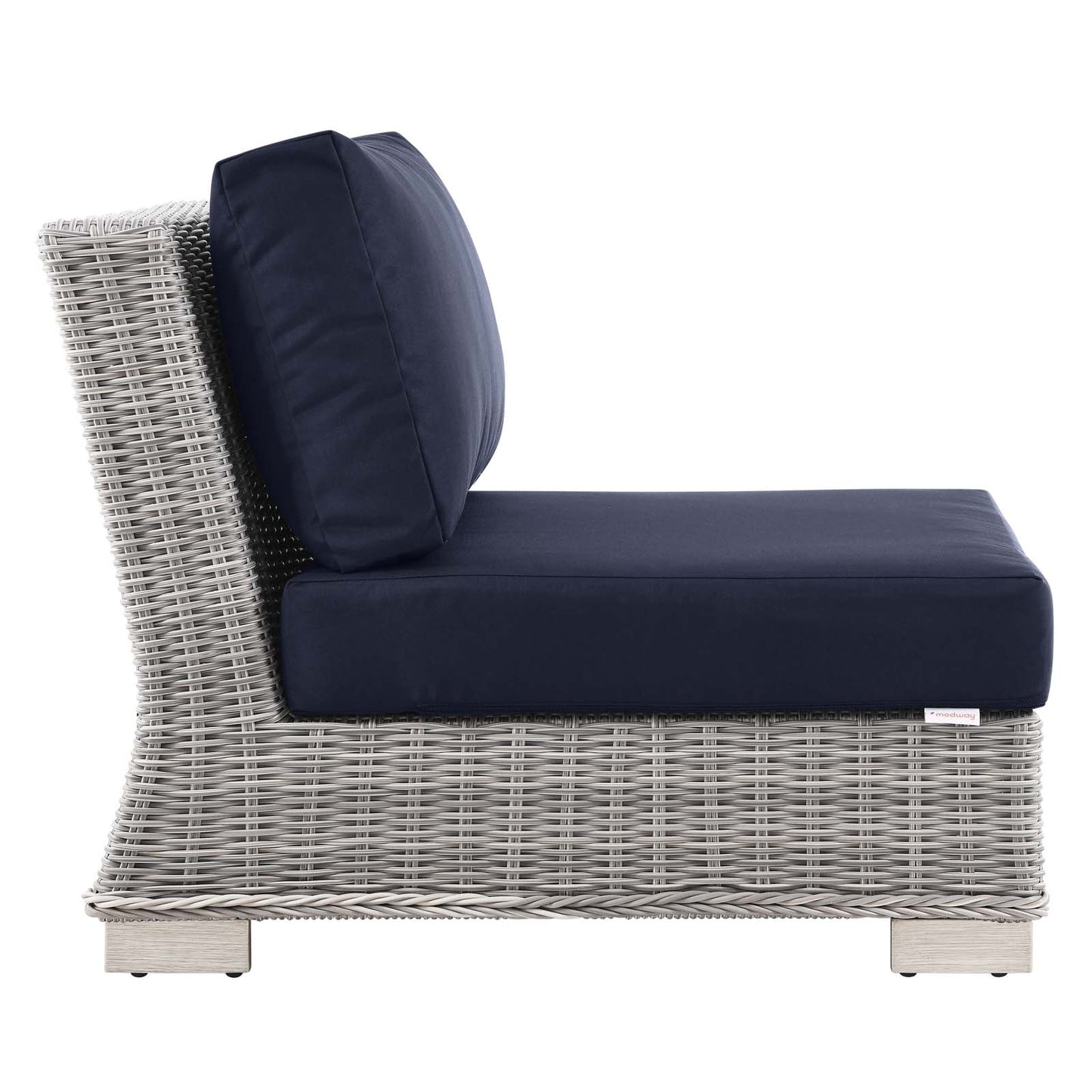 Modway EEI-4847-LGR-NAV Conway Patio Chair, Light Gray Navy