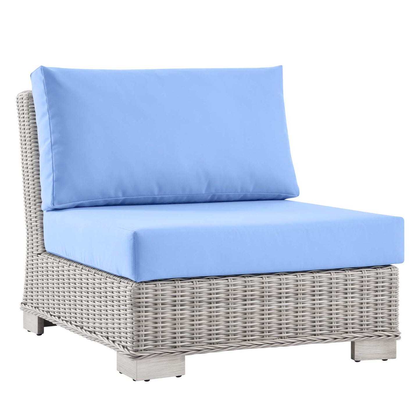 Modway EEI-4847-LGR-LBU Conway Patio Chair, Light Gray Light Blue