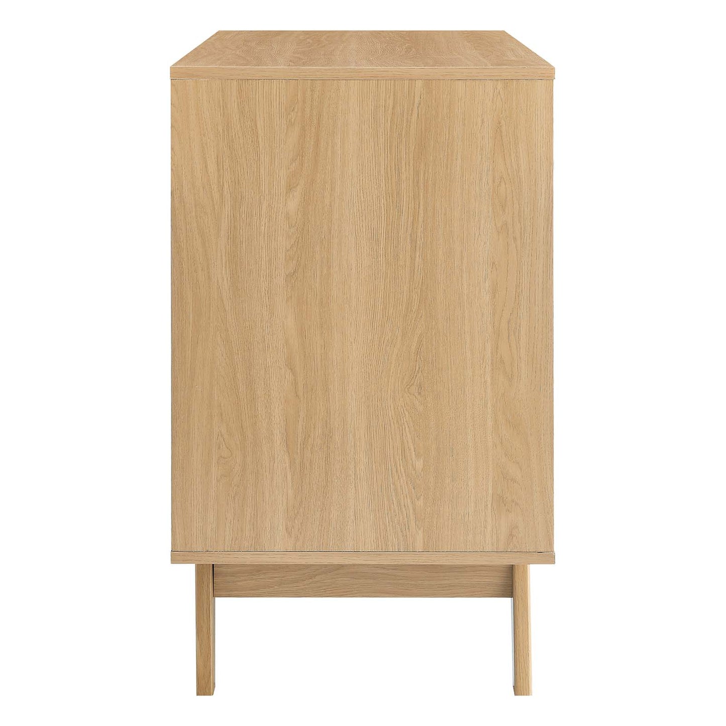 Modway Soma 40" Rattan Display Stand Accent Cabinet, Oak