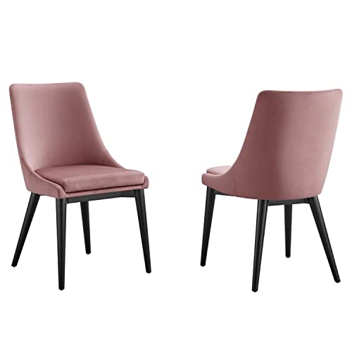 Modway Viscount Velvet Set of 2 Dining Chairs with Dusty Rose EEI-5816-DUS
