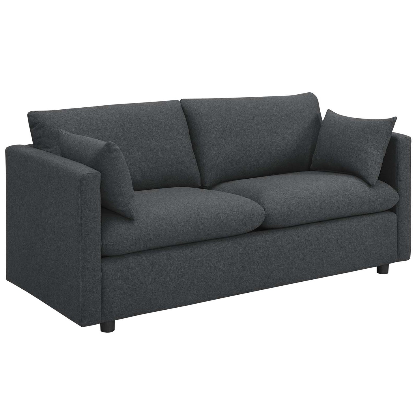 Modway Activate Upholstered Fabric Sofa and Armchair Set, Gray