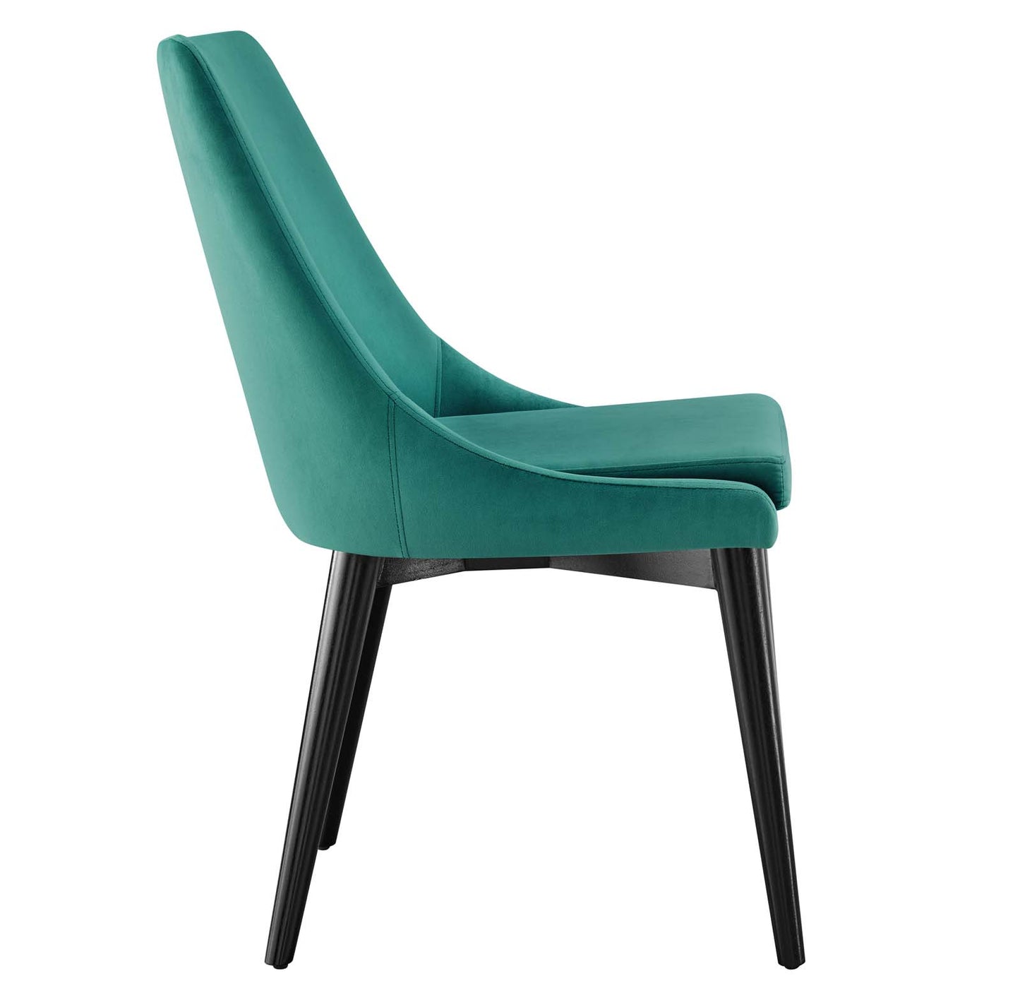 Modway Viscount Performance Velvet Dining Chair with Teal Finish EEI-5009-TEA