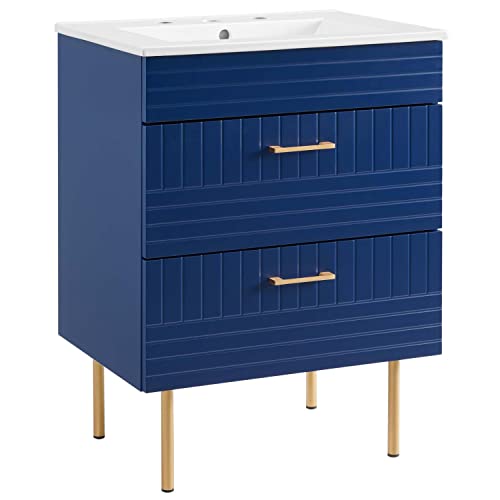 Modway Daybreak 24" Bathroom Vanity in Blue White