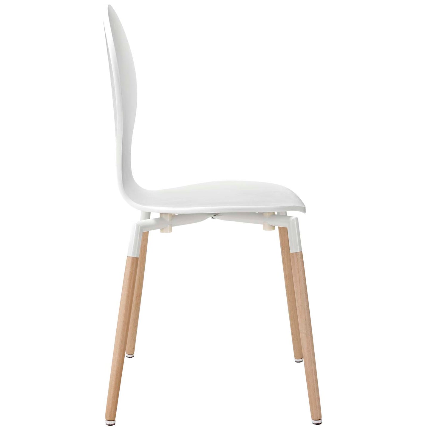 Modway Path Mid-Century Modern Kitchen and Dining Room Chair in White