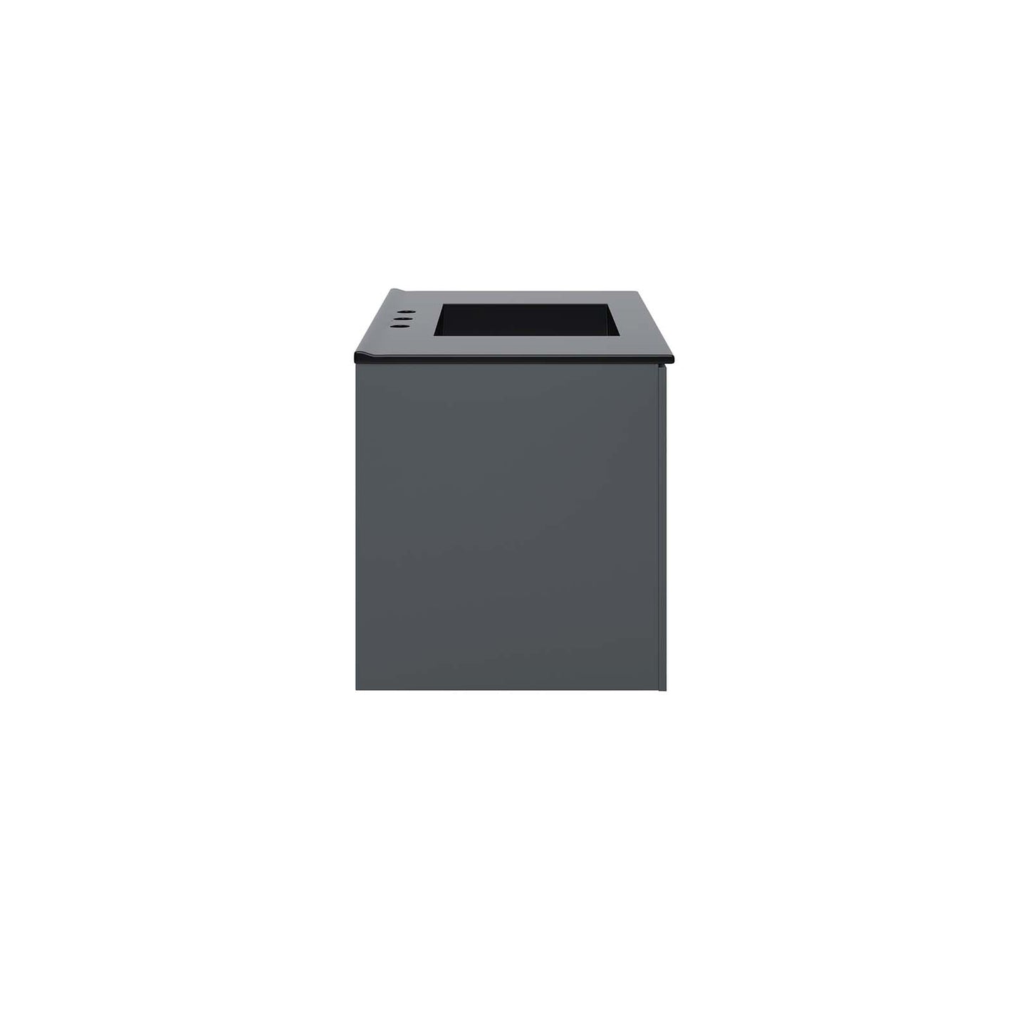 Modway Vitality 36" Wall-Mount Bathroom Vanity in Gray Black