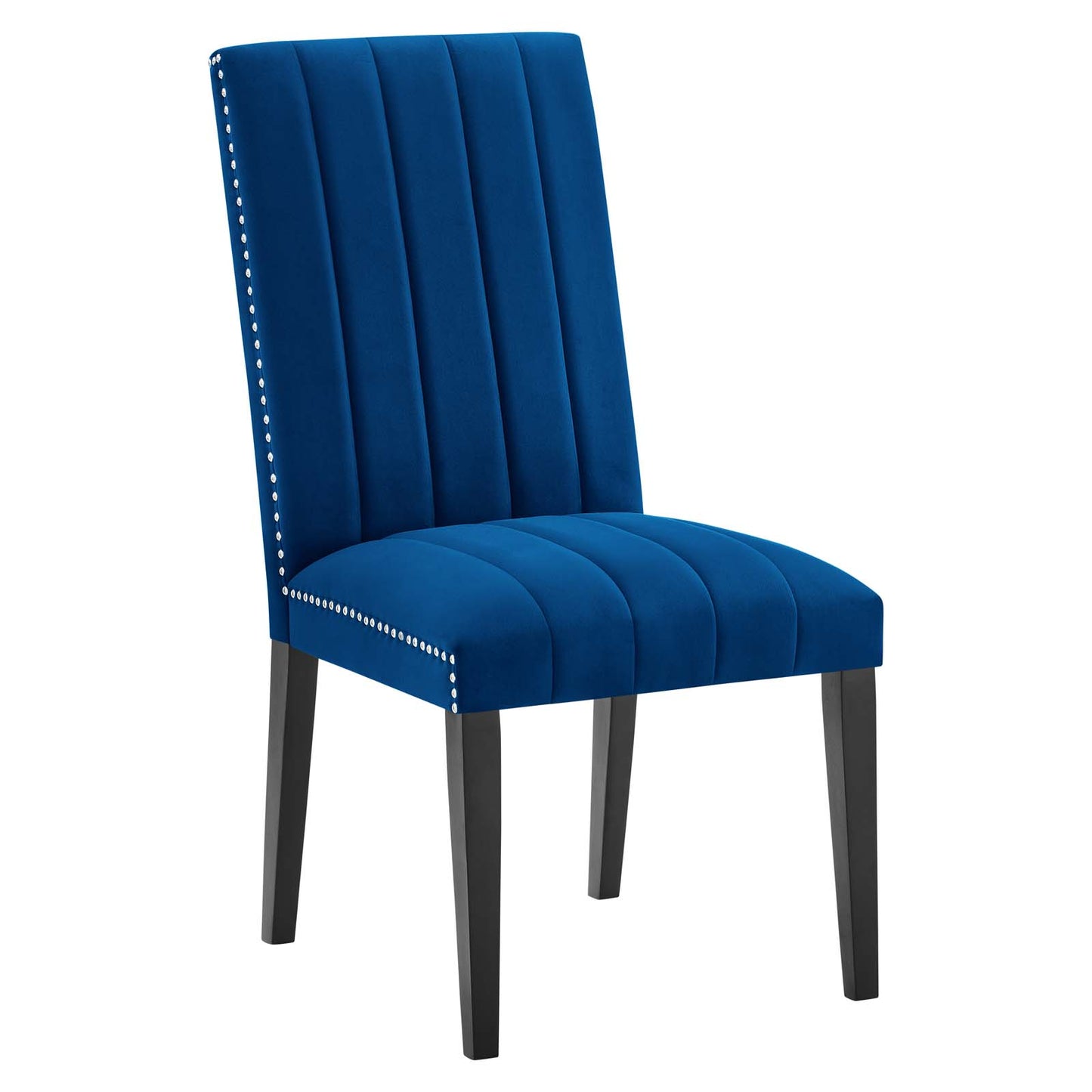 Modway Navy Catalyst Velvet Set of 2 Dining Side Chairs EEI-5081-NAV