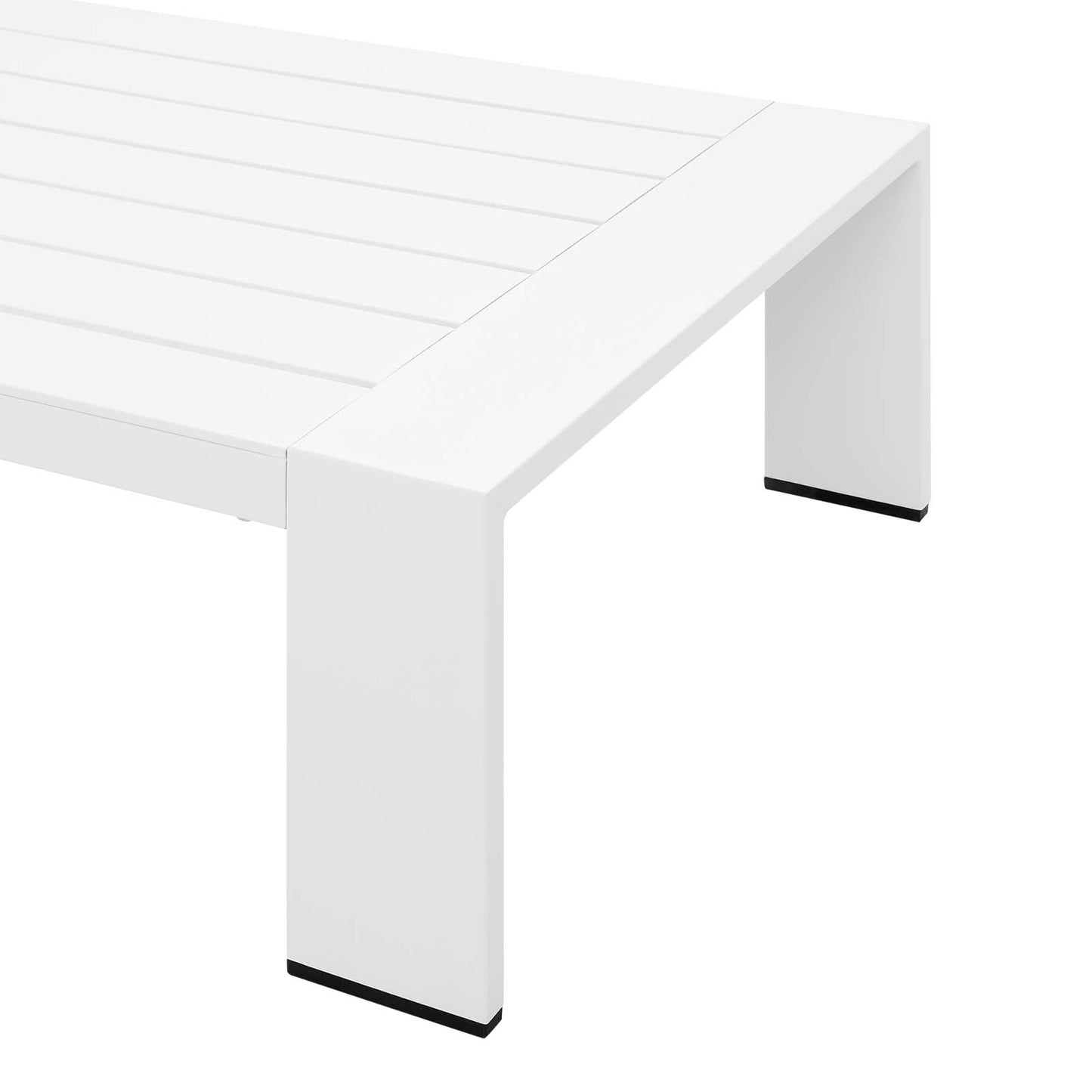 Modway Tahoe Patio Aluminum Coffee Table with White Finish EEI-5677-WHI