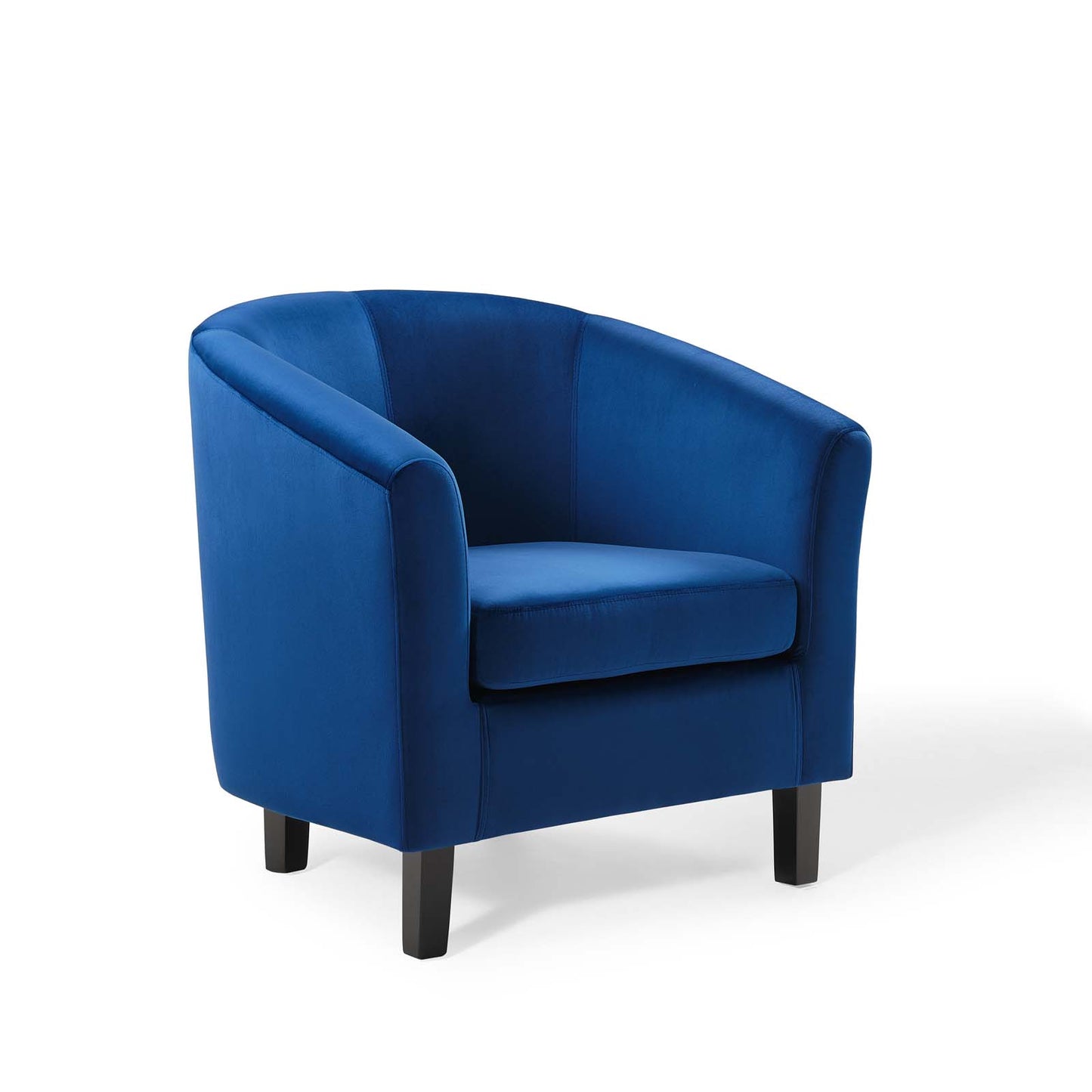 Modway Prospect Performance Velvet Upholstered Arm Chair in Navy