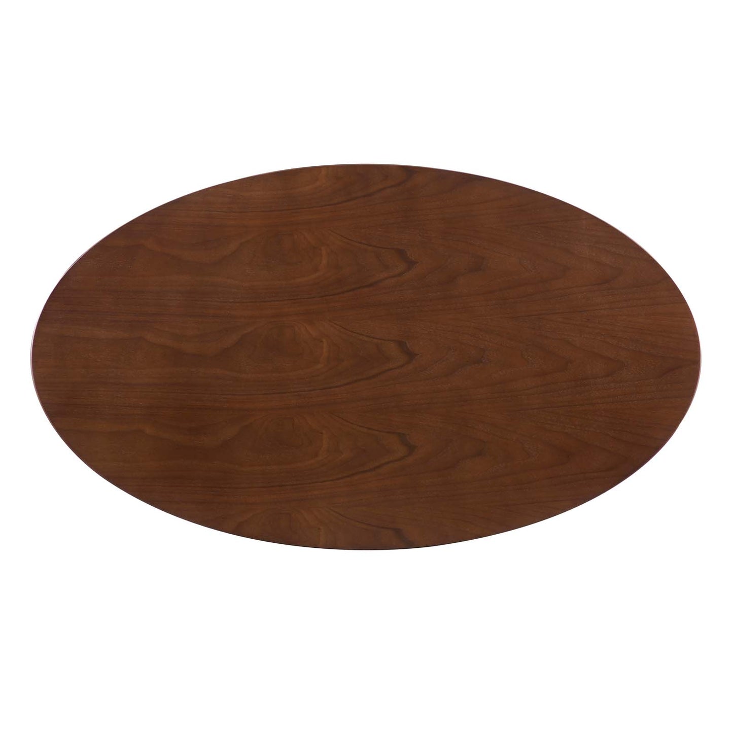 Modway Tupelo Oval Wood Grain 48" Dining Table, 48 Inch, Gold Walnut