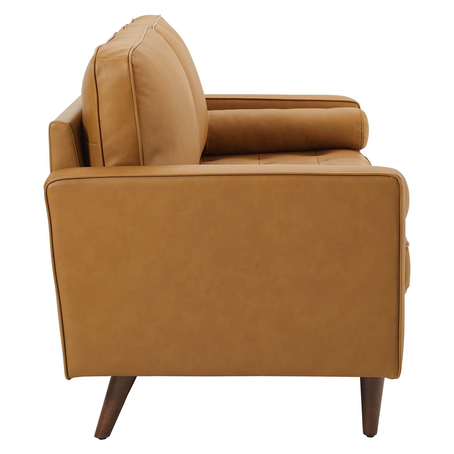 Modway Valour Leather Tufted Sofa, 73", Tan
