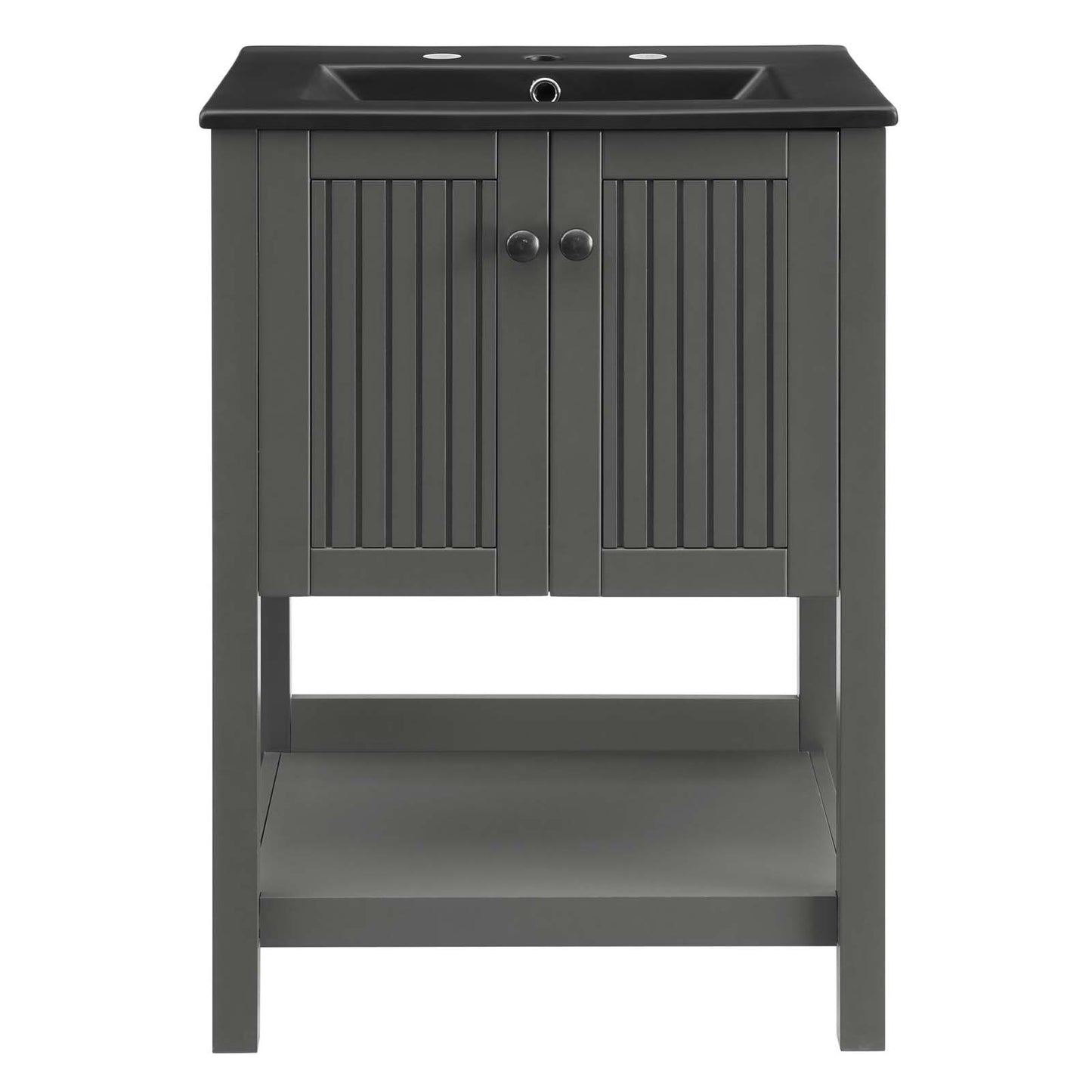 Modway Steam 24" Bathroom Vanity with Sink in Gray Black