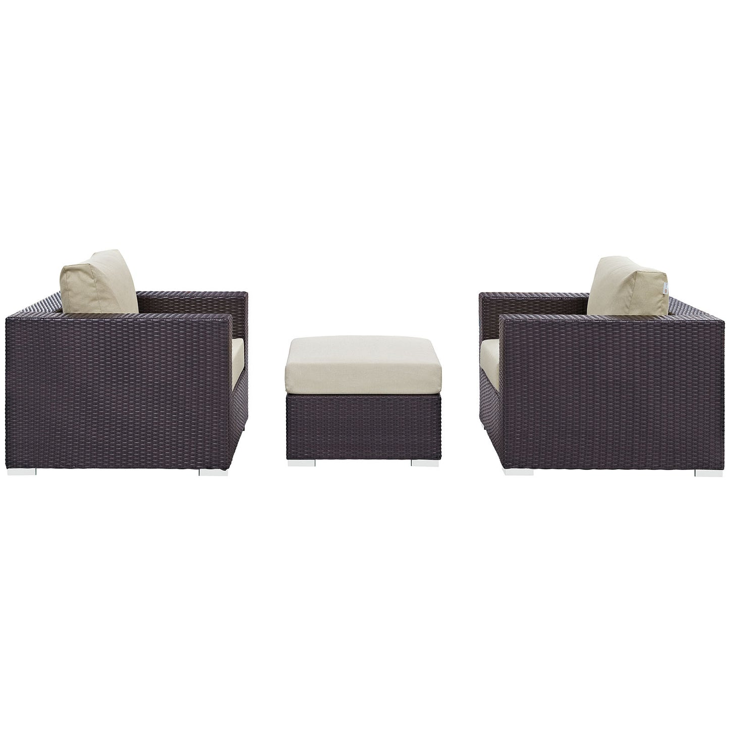 Modway Convene Wicker Rattan 4-Piece Outdoor