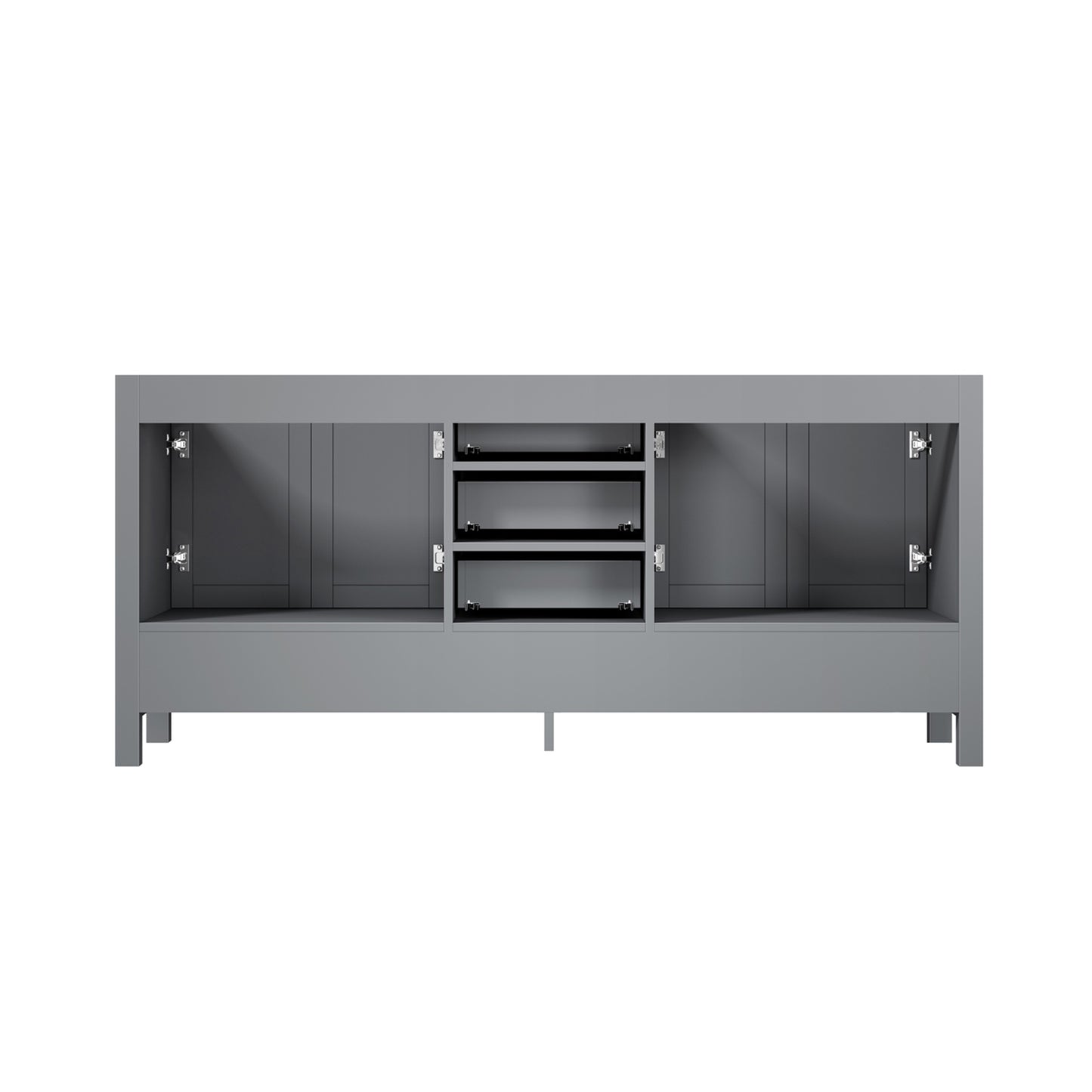 Jacques 72" Distressed Grey Vanity Cabinet Only