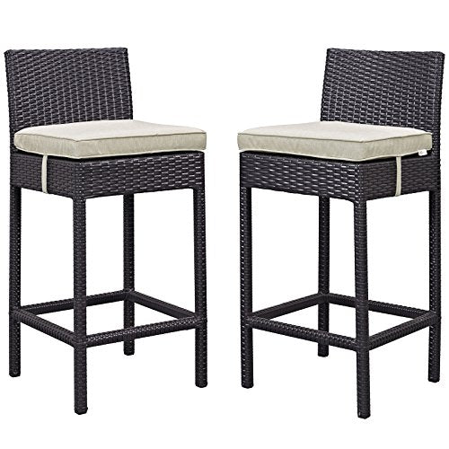 Modway LexMod Lift Patio Chair Bar Stools, Set of 2