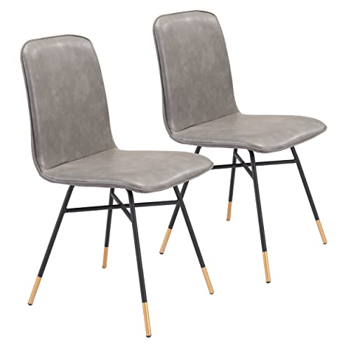 Zuo Modern Dining Chair (Set of 2) Gray VAR