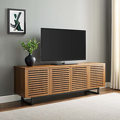 Modway Parker 73" Wood TV Stand in Walnut