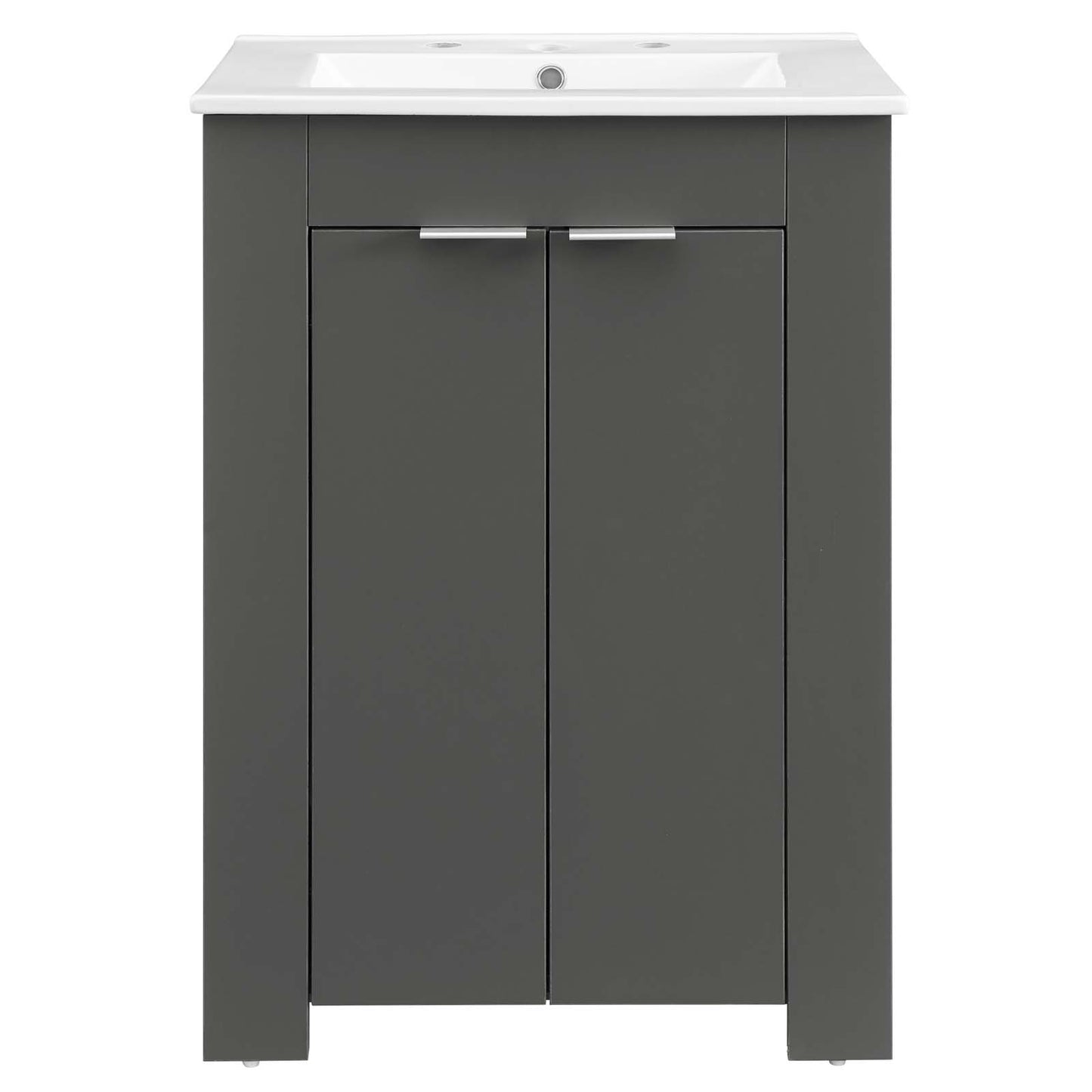 Modway Maybelle 24" Bathroom Vanity, Gray White