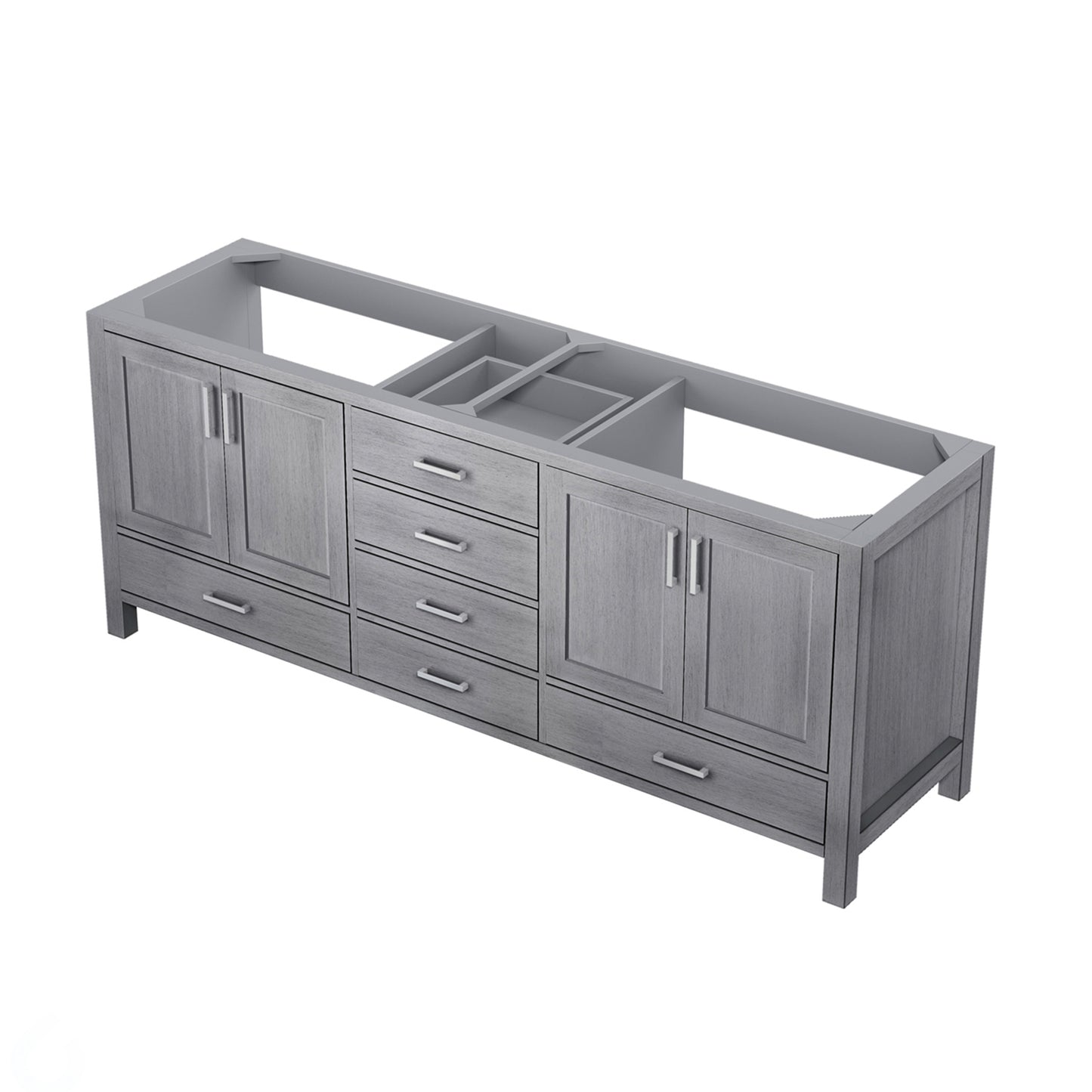 Jacques 80" Distressed Grey Vanity Cabinet Only