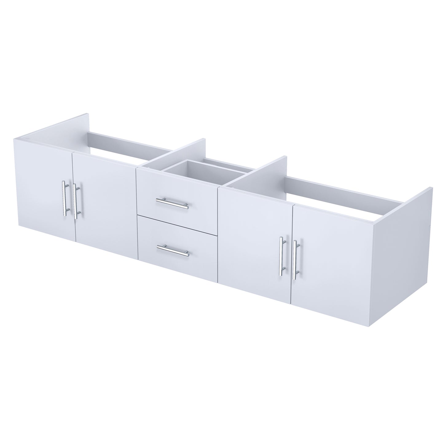 Geneva 80" Glossy White Vanity Cabinet Only