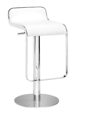 Zuo Modern - Equino Barstool White - Modern - Seating - Steel, Steel, Foam, 100% Polyurethane - Indoor - 35in Height