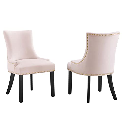 Modway Marquis Velvet Set of 2 Dining Chairs with Pink Finish EEI-5010-PNK