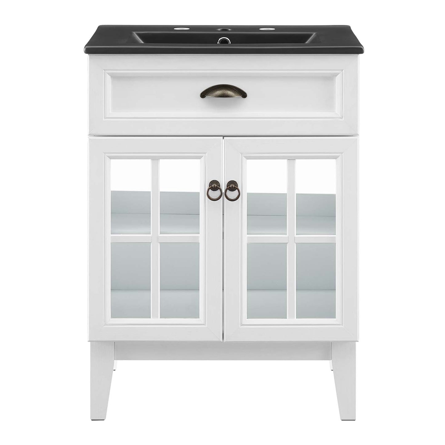 Modway Isle 24" Bathroom Vanity with Sink in White Black