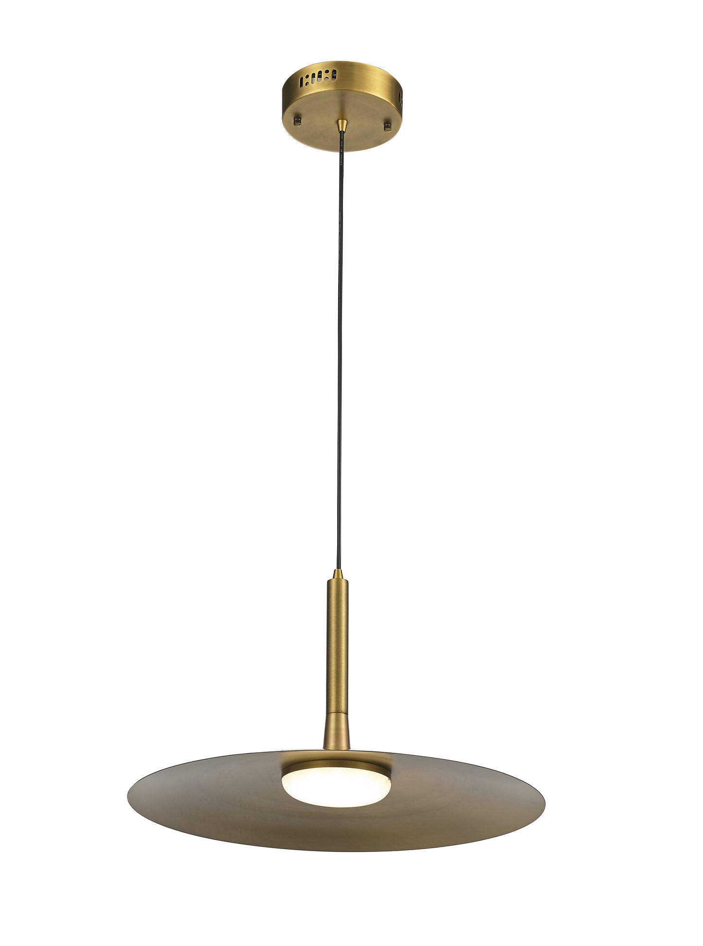 Antique Brass LED Single Pendant Lighting - MOBM01