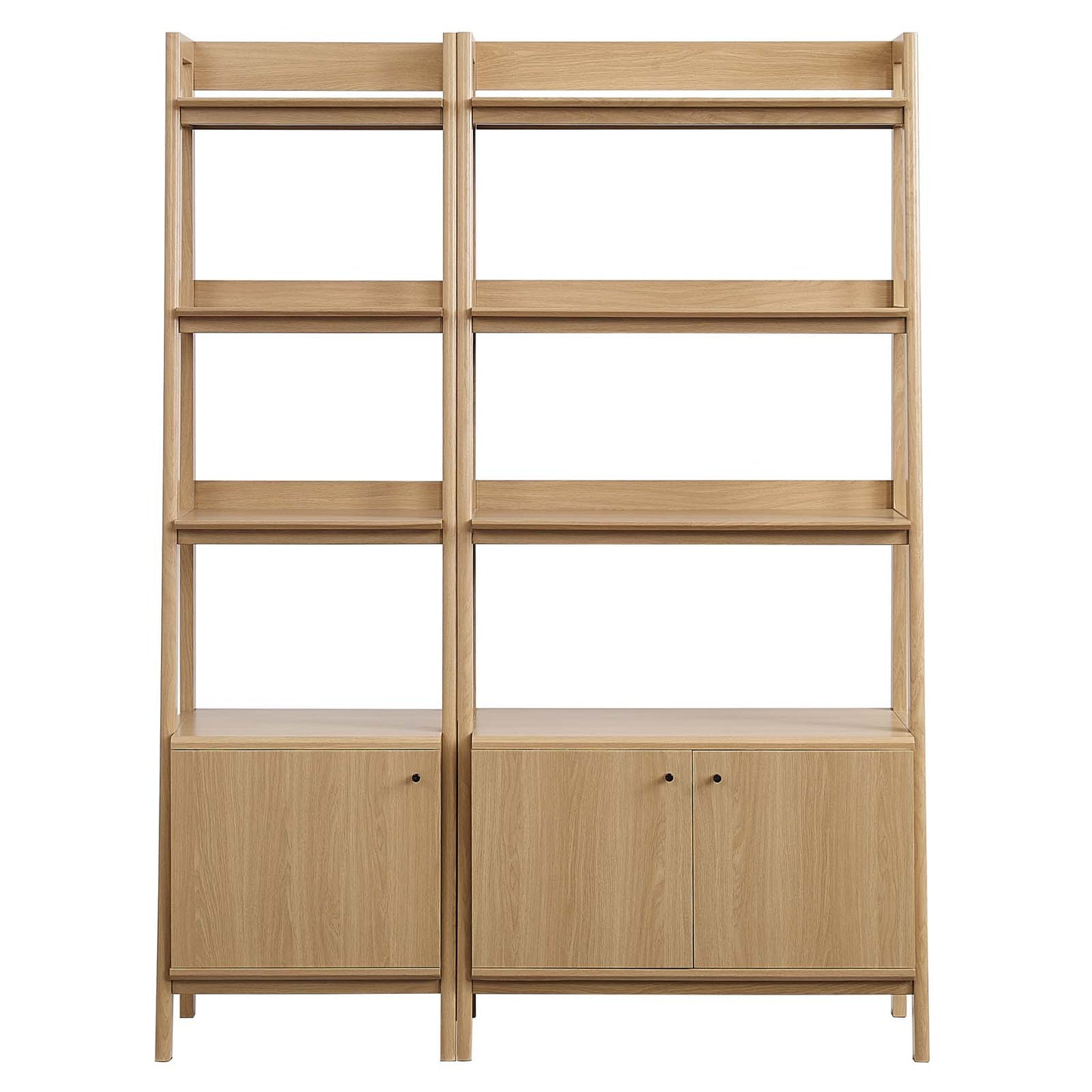 Modway Bookshelf Display Cases in Oak - Set of 2