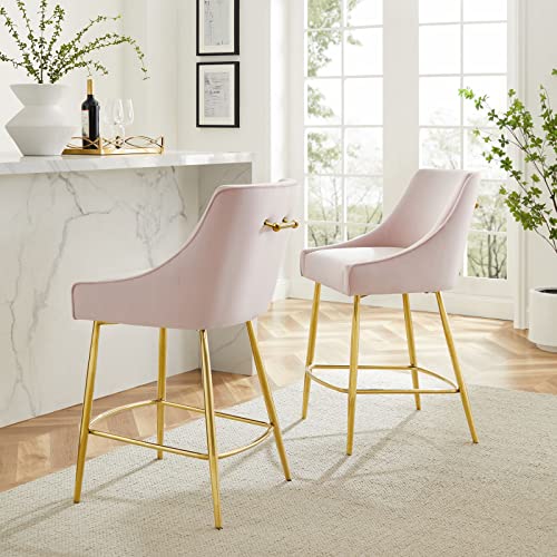 Modway EEI-6038-PNK Discern Counter Stools - Set of 2, Pink