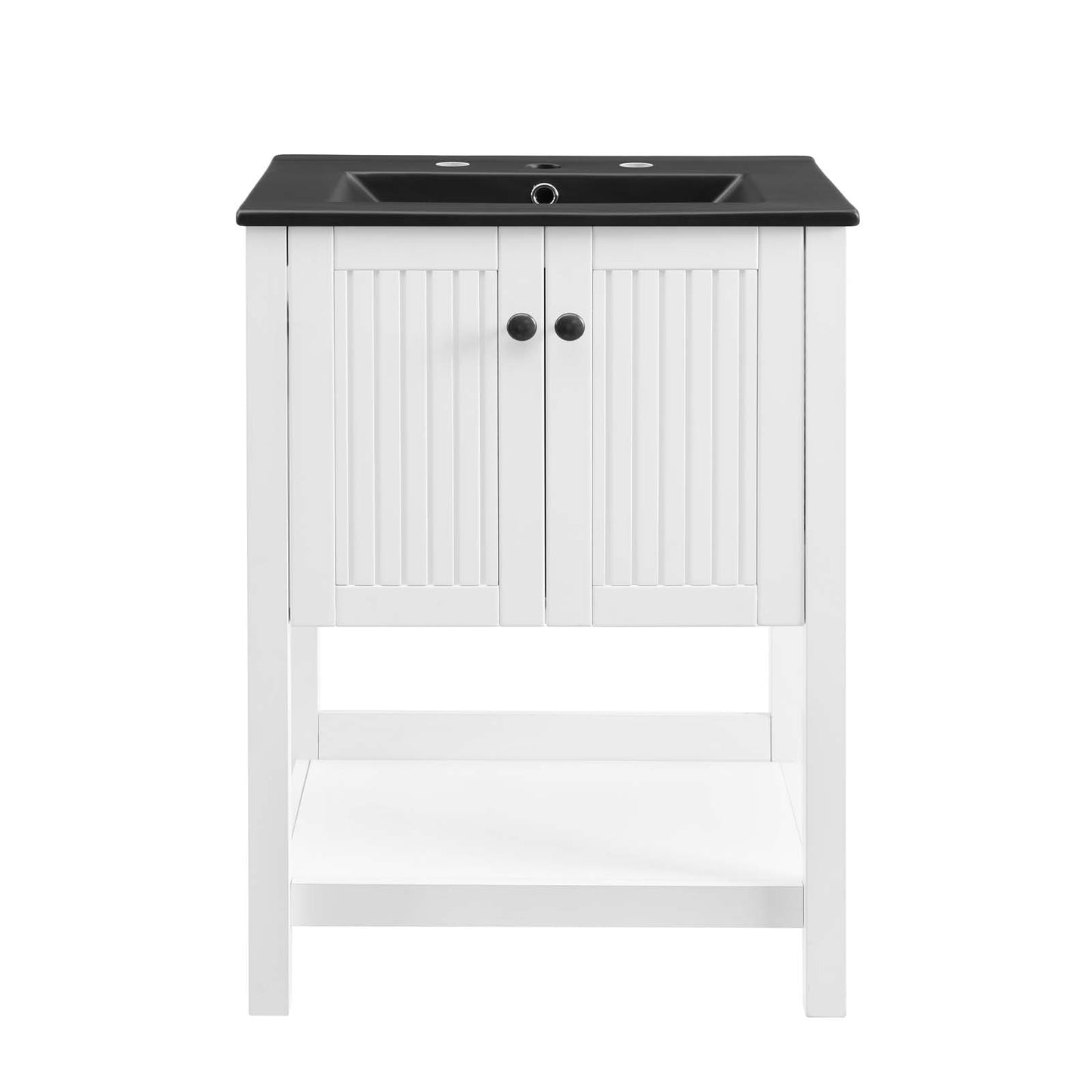 Modway Steam 24" Bathroom Vanity with Sink in White Black