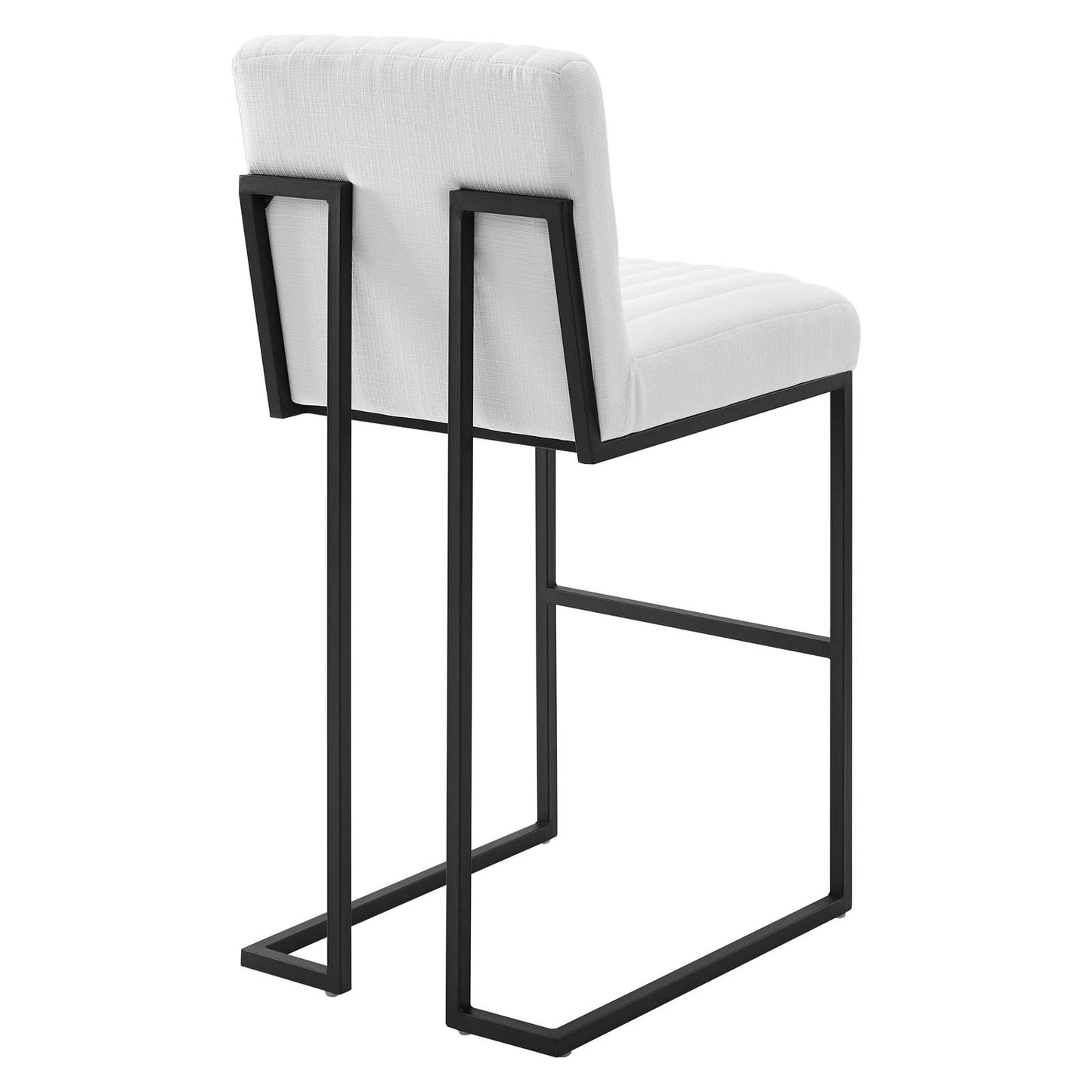 Modway Indulge Channel Tufted Fabric Bar Stool in White