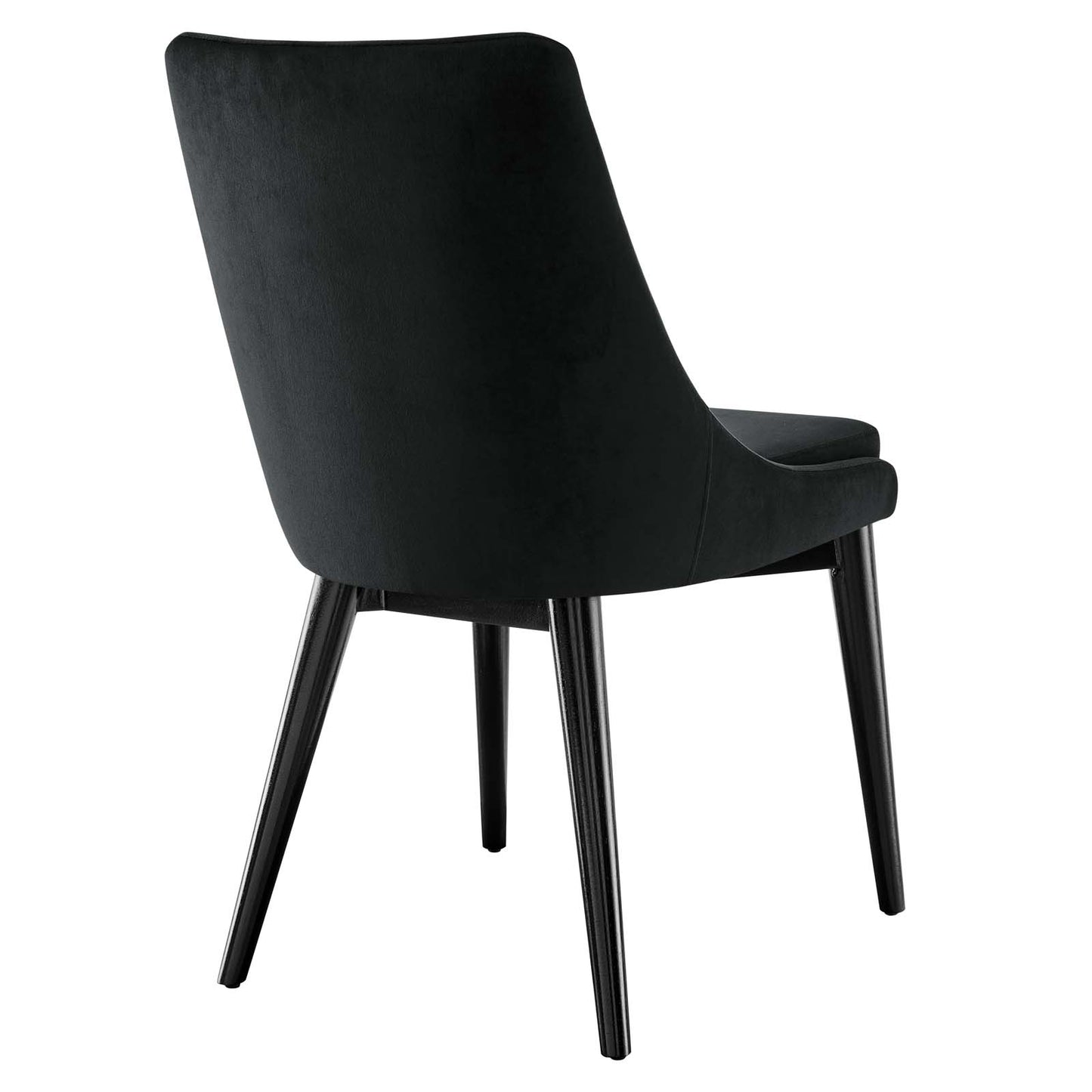 Modway Viscount Performance Velvet Dining Chair with Black Finish EEI-5009-BLK